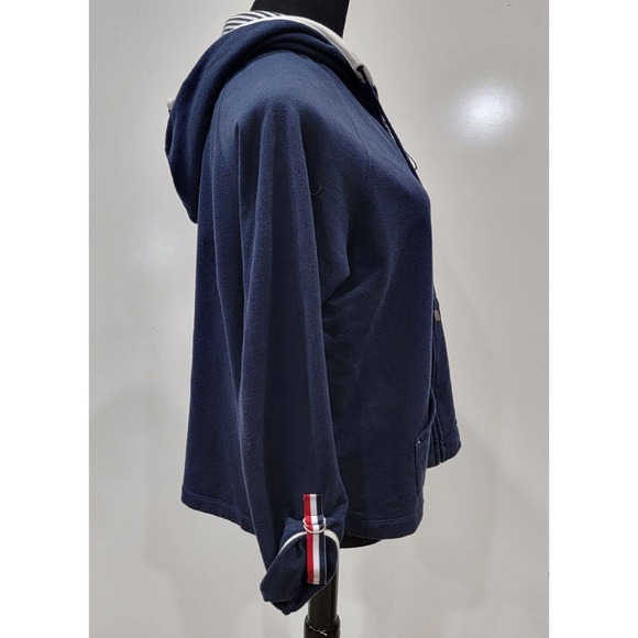 Norton Studio Patriotic Nautical Hooded Preppy Jacket 100% Cotton Size P Large - Picture 7 of 10